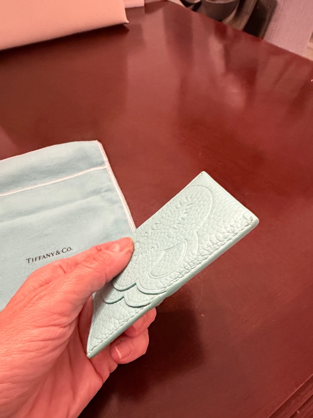 Tiffany & Co. Tiffany Blue Leather Card Wallet with Dust Pouch - Picture 5 of 11